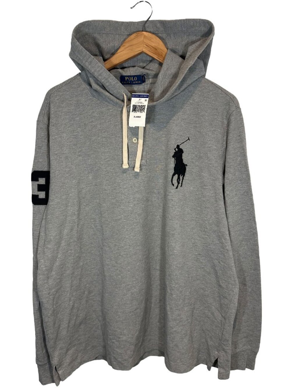 NEW Ralph Lauren Mens Big Pony Mesh Knit Hooded Tee Size XL